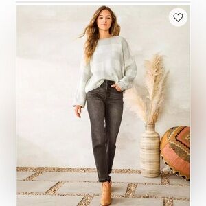 Willow & Root The Mom Fit Grey Denim Jeans Size 25